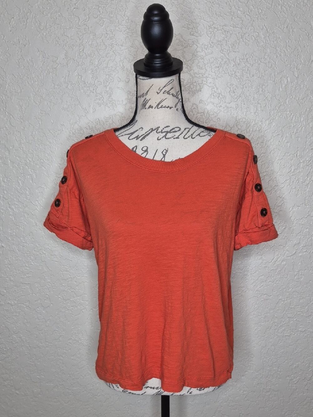 LOFT Short Sleeve‎ Top Orange Size M